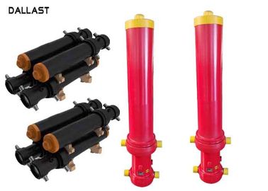 Single Way Telescopic Hydraulic Cylinder 3 Bore Multistage Hydraulic Ram For Dump Truck