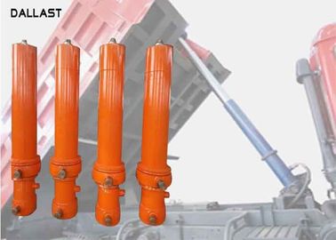 Single Way Telescopic Hydraulic Cylinder 3 Bore Multistage Hydraulic Ram For Dump Truck